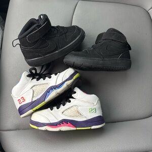 Nike Toddler Baby Sneakers Court Borough Low Air Jordan Retro Shoes 6c 6 Black
